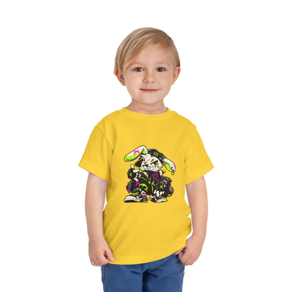 Neon Punk Bunny Toddler Tee