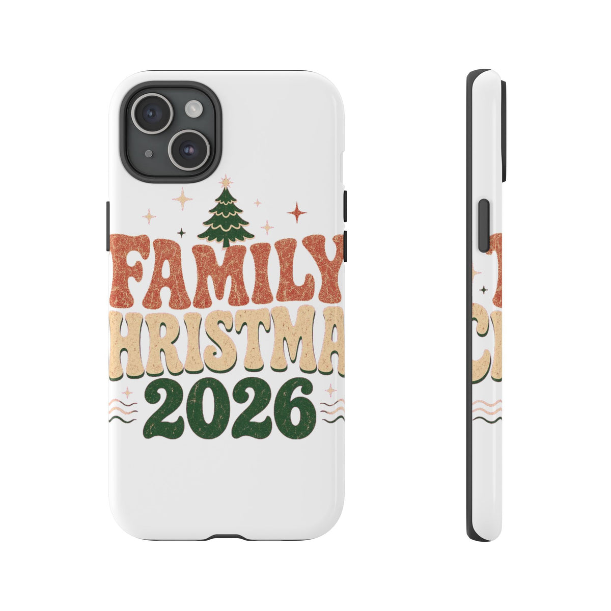 Retro Family Christmas 2026 Tough Phone Case