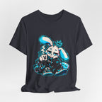 Sleepy Cyber Bunny Coffee Graphic Tee