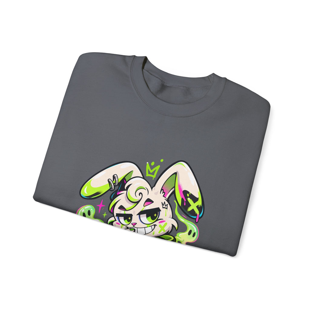 Neon Goth Bunny Crewneck Sweatshirt
