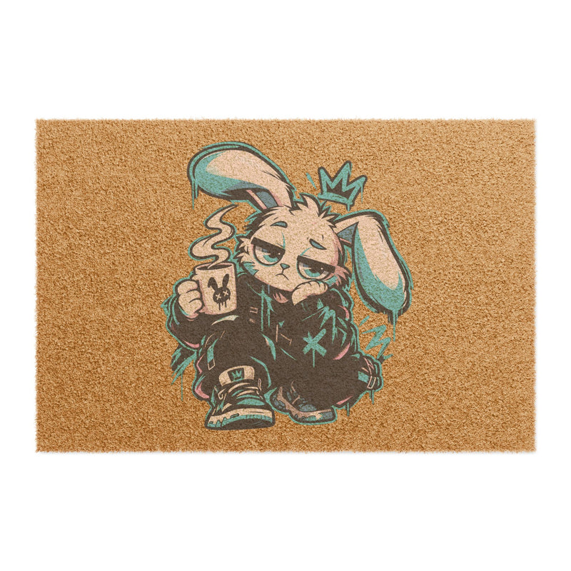 Graffiti Rabbit Coffee Doormat