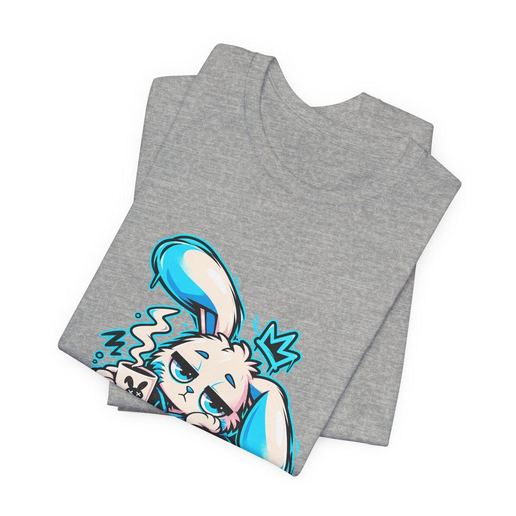 Sleepy Cyber Bunny Coffee Graphic Tee