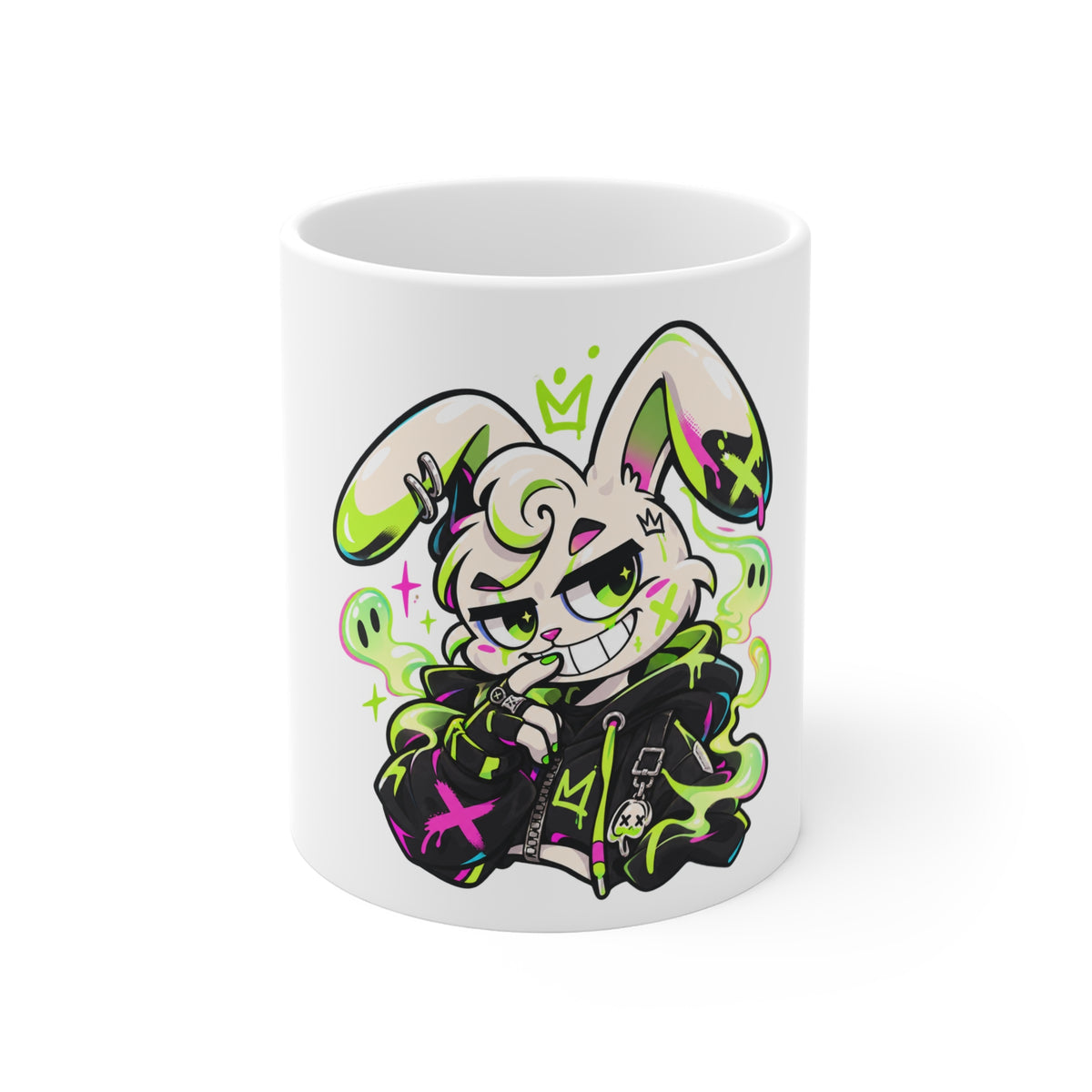 Neon Goth Bunny 11oz Mug