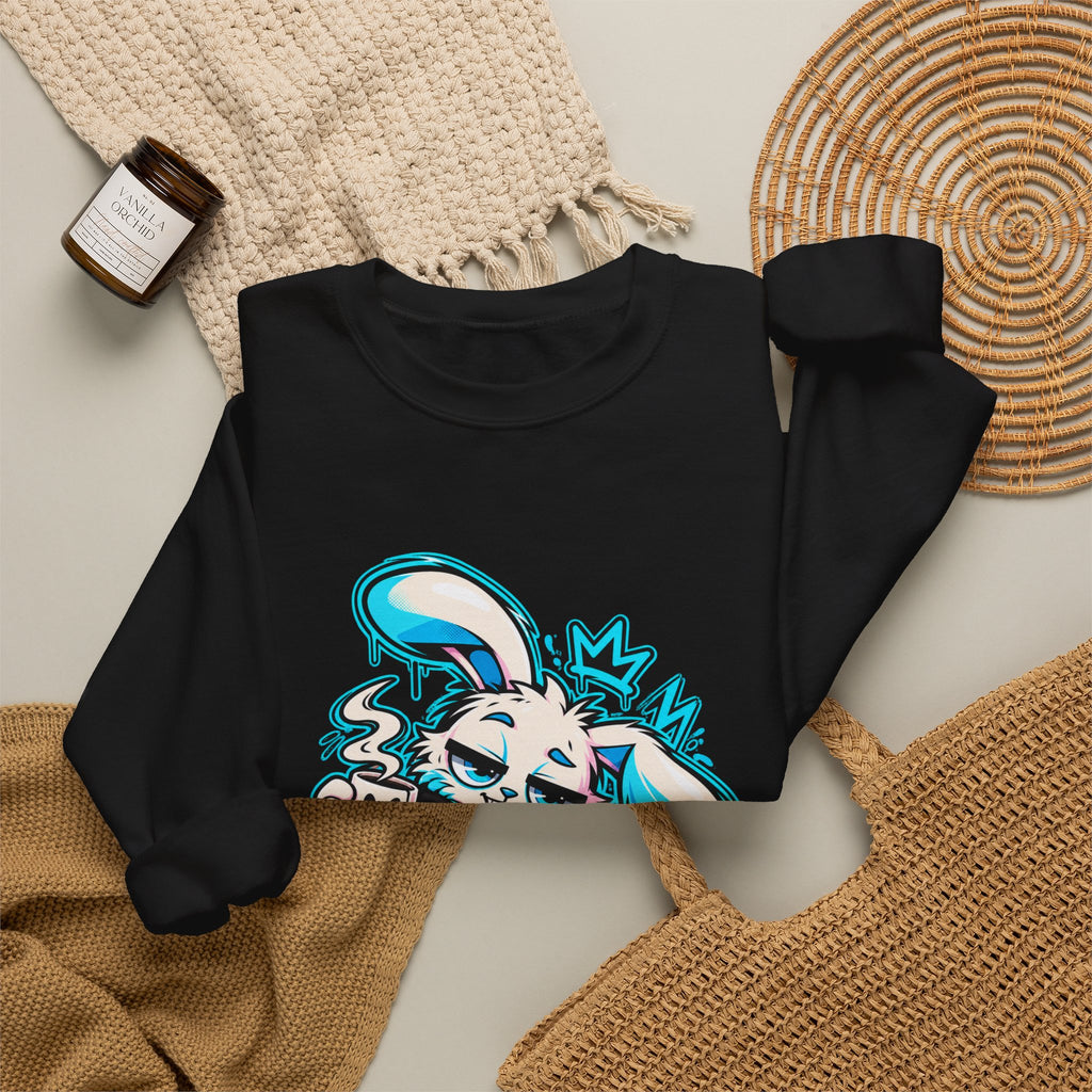 Graffiti Rabbit Coffee Crewneck Sweatshirt