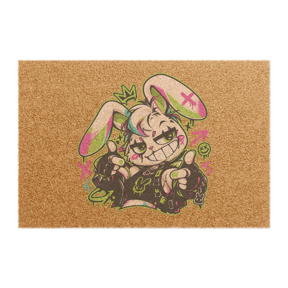 Punk Bunny Graffiti Doormat