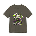 Neon Punk Bunny Premium Jersey Tee in Army