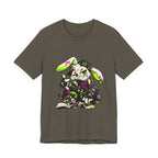 Neon Punk Bunny Premium Jersey Tee in Army