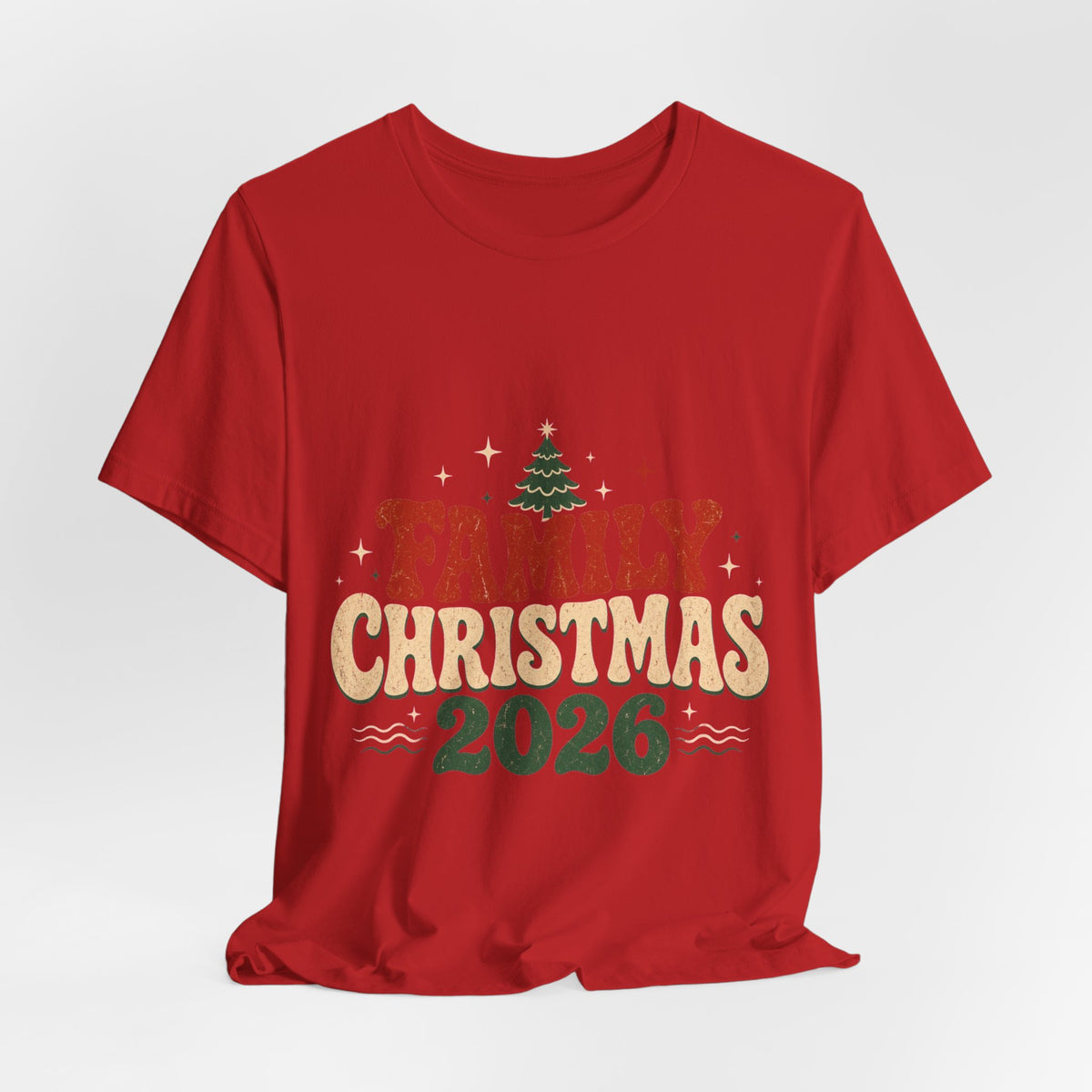 Retro Family Christmas 2026 Premium Jersey Tee
