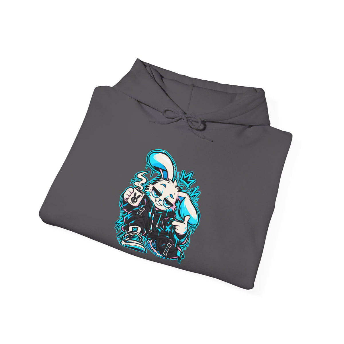 Graffiti Rabbit Coffee Hoodie
