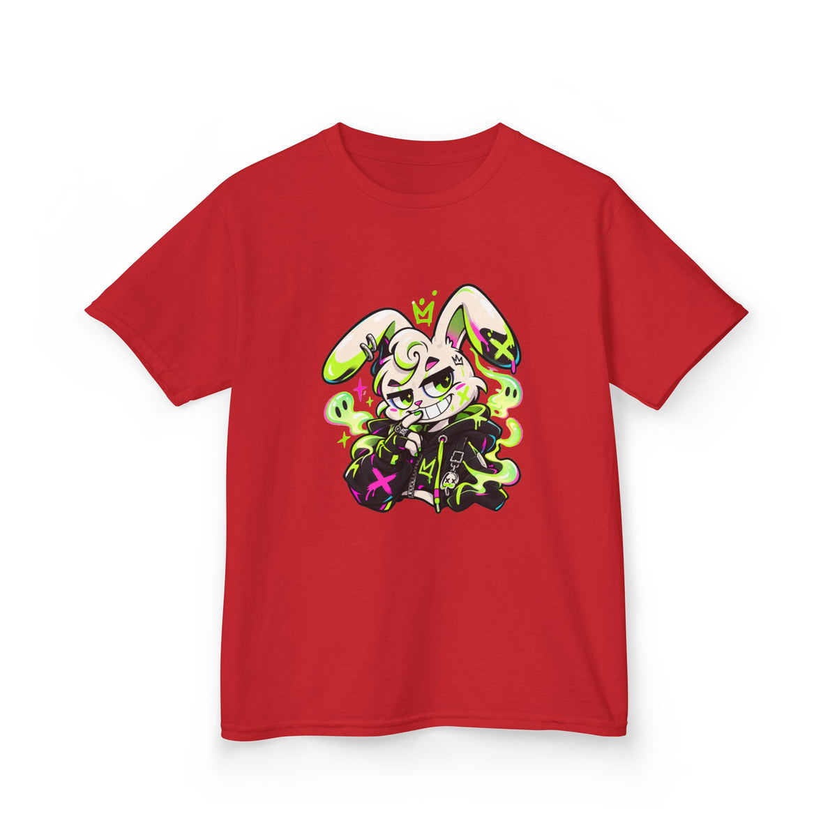 Neon Goth Bunny Kids Heavy Cotton Tee