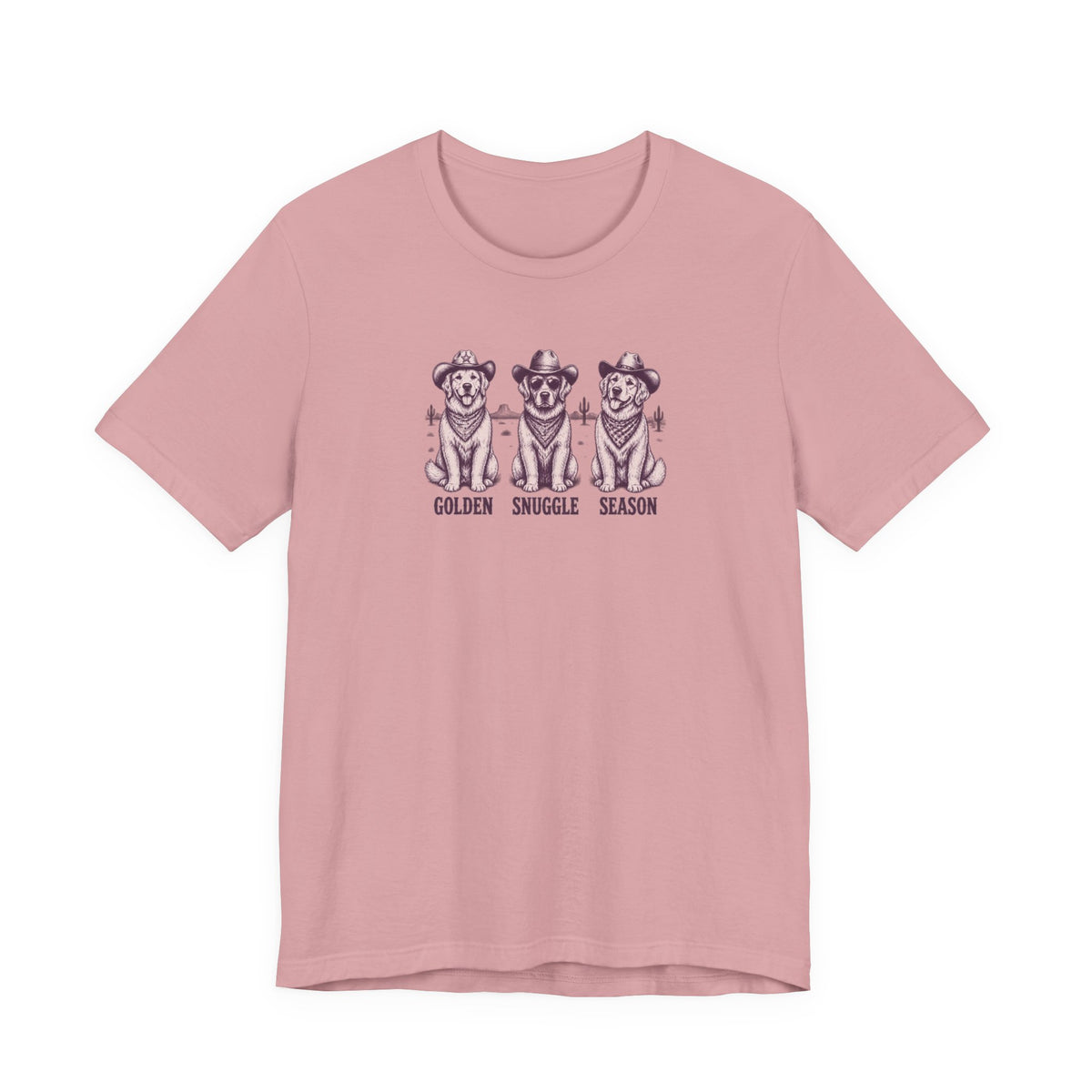 Golden Snuggle Season - Retriever Mom Tee in Orchid