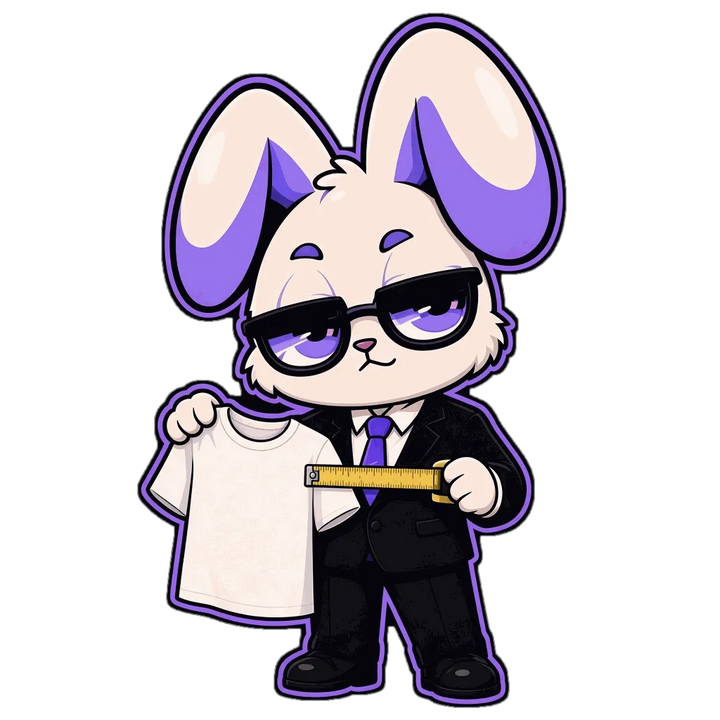 Plop holding a tee and a tape measure
