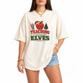 Teaching Little Elves oversized graphic tee, Ivory, photo 1